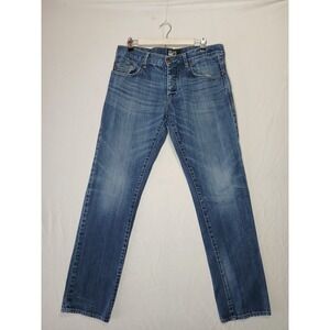 William Rast jeans men's 34x32 Blue Skinny slim button fly denim pants
